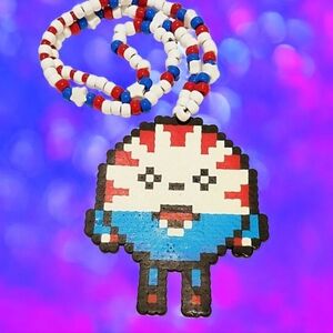 Peppermint Butler Adventure Time Perler Kandi Necklace